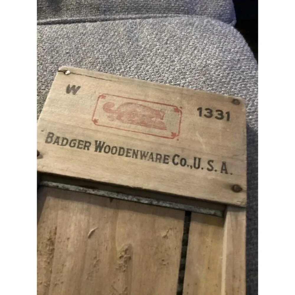 Small Wooden Washboard with ZIP advertising